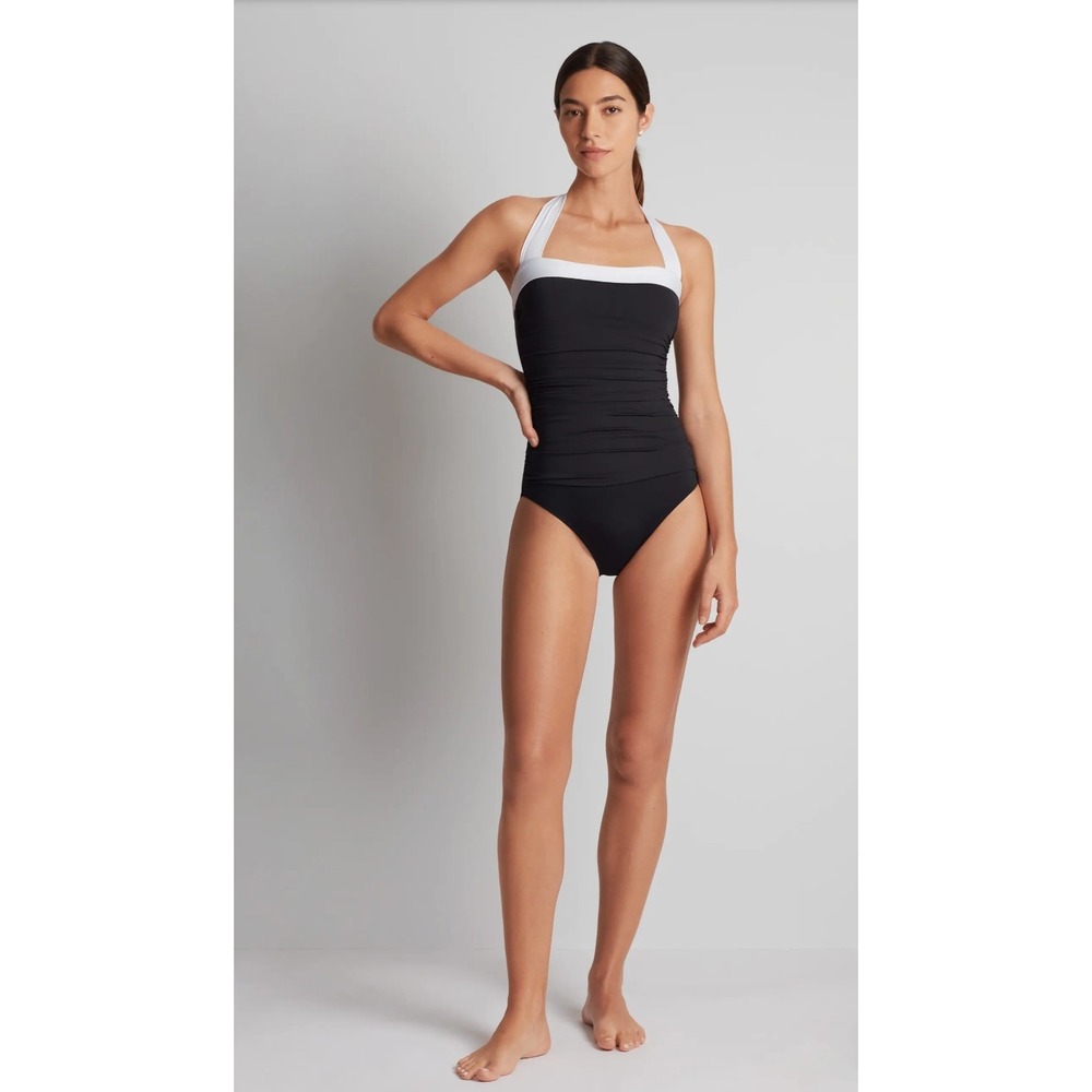 Lauren Ralph Lauren One‎ piece size 12 NEW Bel Air shirred bandeau halter resort